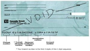 Voided Cheque - Sample - MortgageByAndy.ca